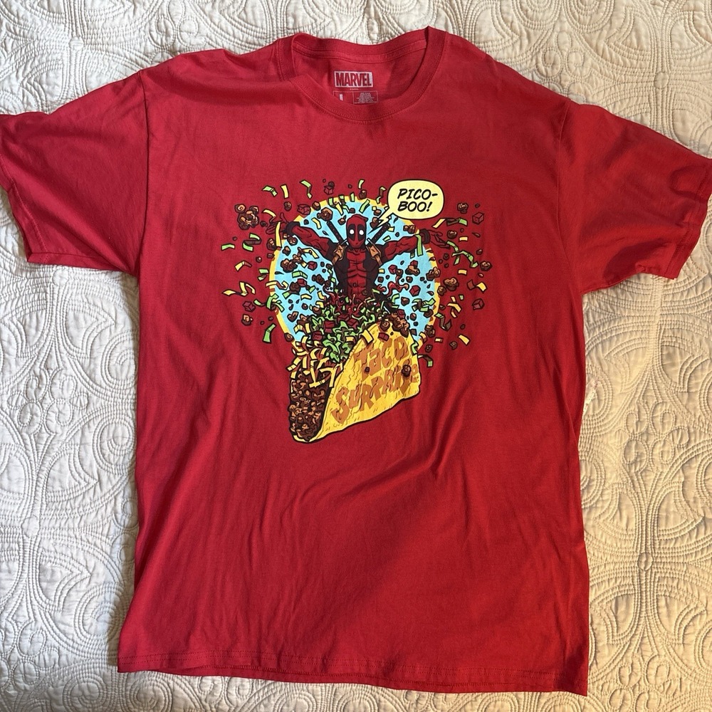 DEADPOOL Pico-Boo Taco Surprise T-Shirt Men's Size L Loot Crate Exclusive
